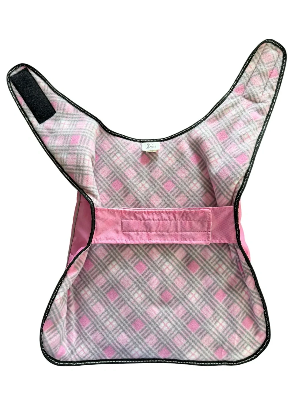 Top Paw Reflective Pink Fleece Dog Coat Jacket XL Plaid